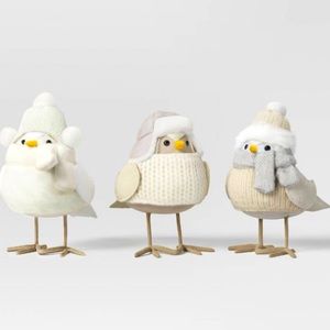 2023 Featherly Friends: Flock of 3 mini birds in neutrals (Wondershop Target)
